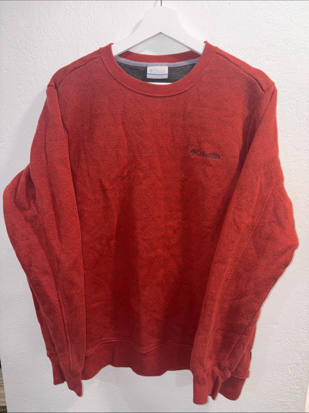 Men’s Columbia Sportswear waffle knit crew neck sweater